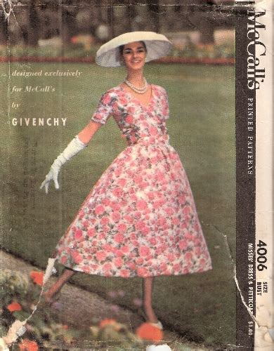 mccall's 4006 givenchy|McCall's 4006 .